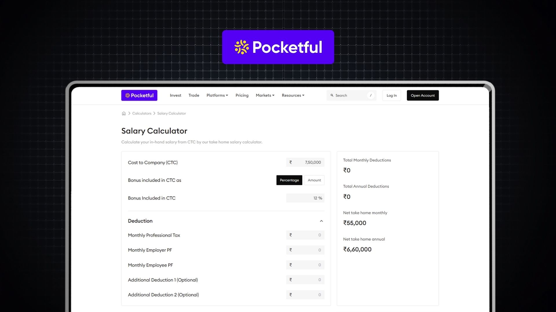 Salary Calculator - Calculate In-Hand Salary in India